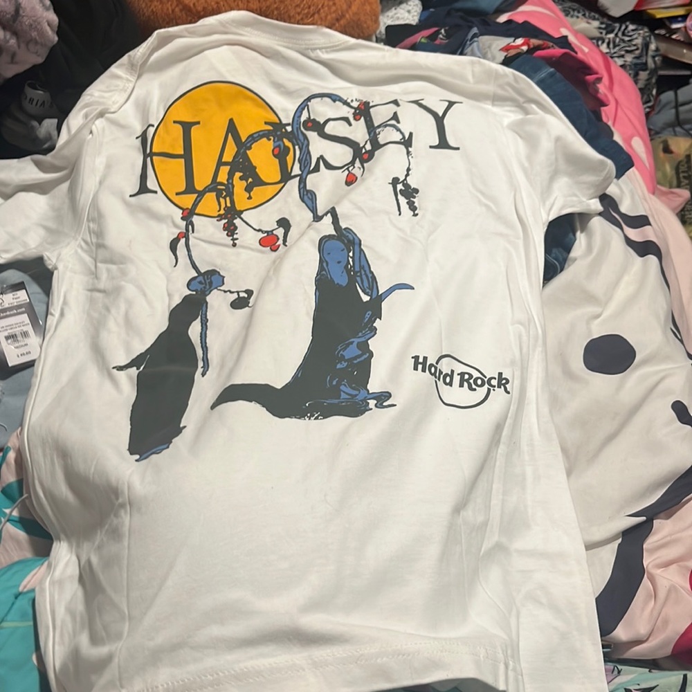 Regular tee shirt white Medium hard rock
